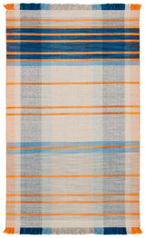 Safavieh Striped Kilim 4'-0" x 6'-0" Rug in Beige / Blue