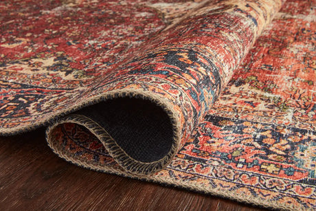 Loloi Loren Lq-07 Red / Navy Rugs - pile height