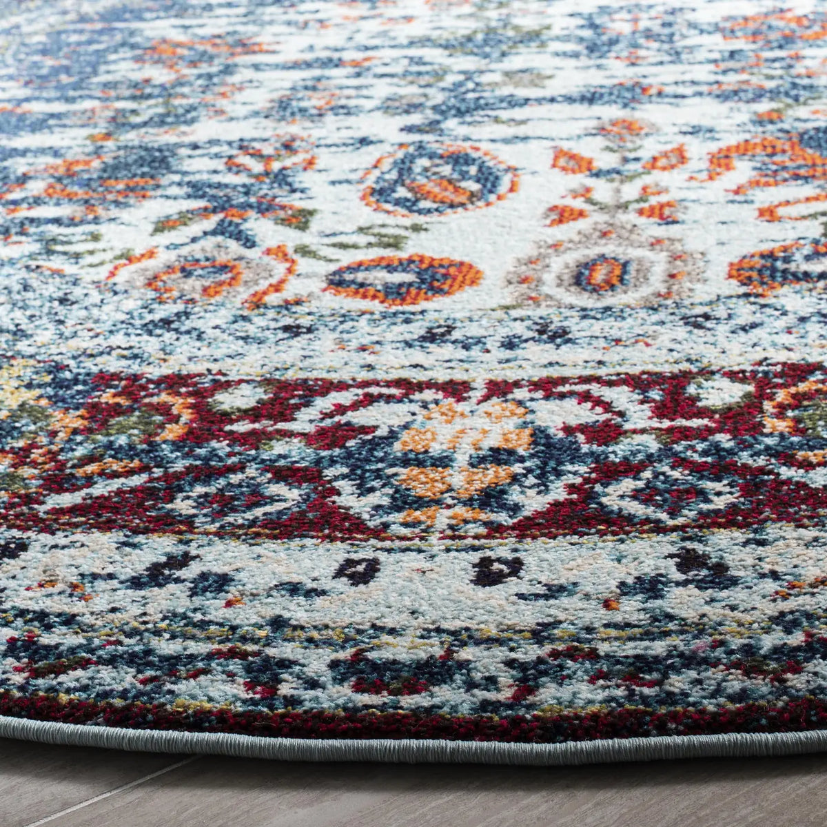 Safavieh Monaco 6'-7" x 6'-7" Rug in Blue / Ivory