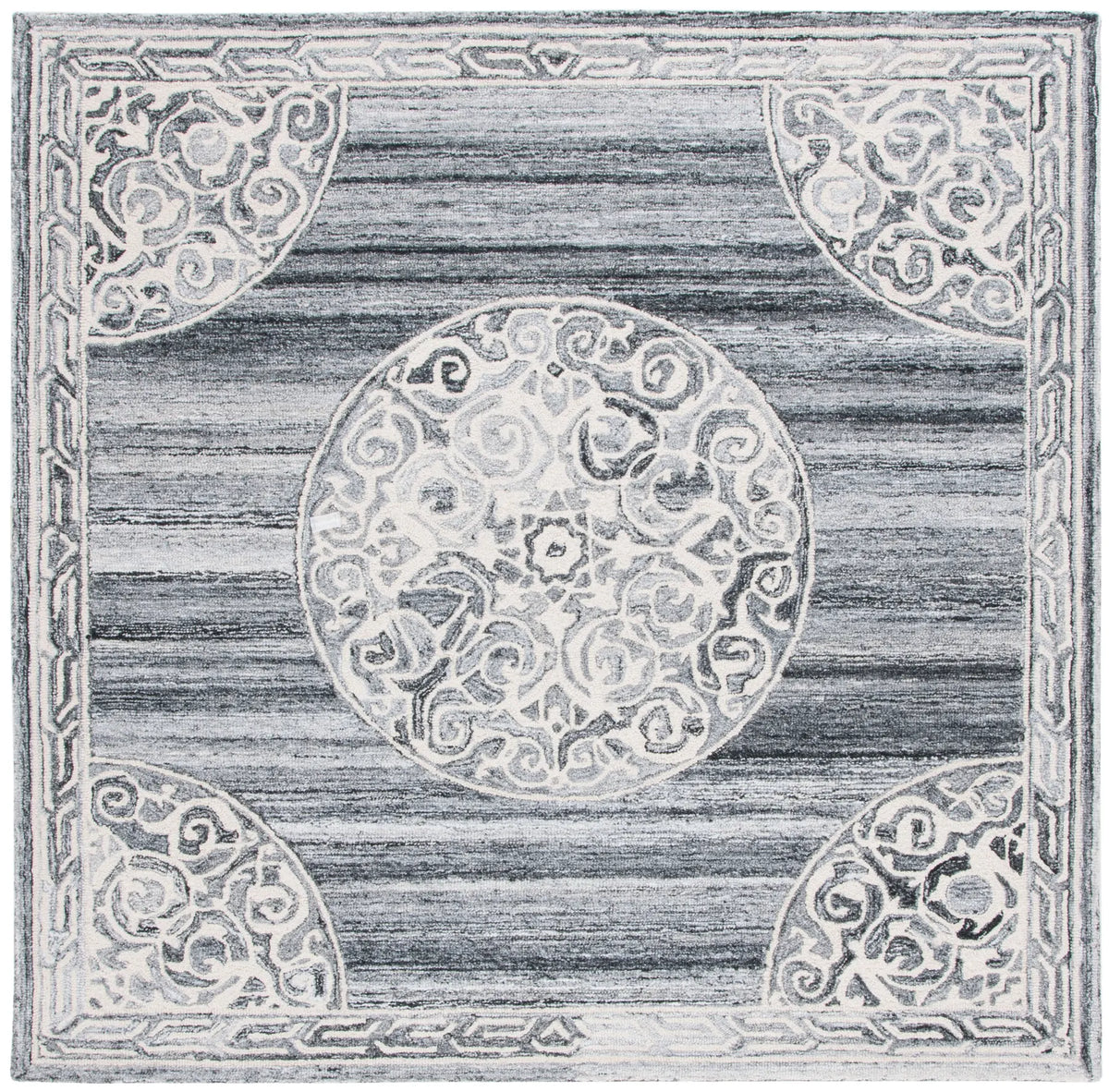 Safavieh Metro 6'-0" x 6'-0" Rug in Grey / Ivory