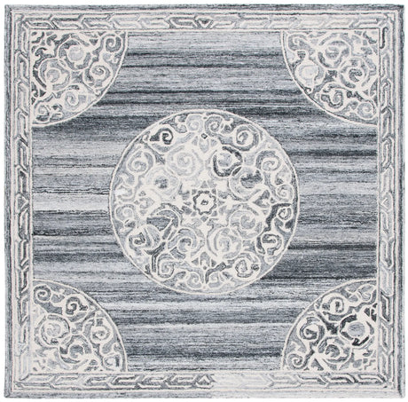 Safavieh Metro 6'-0" x 6'-0" Rug in Grey / Ivory
