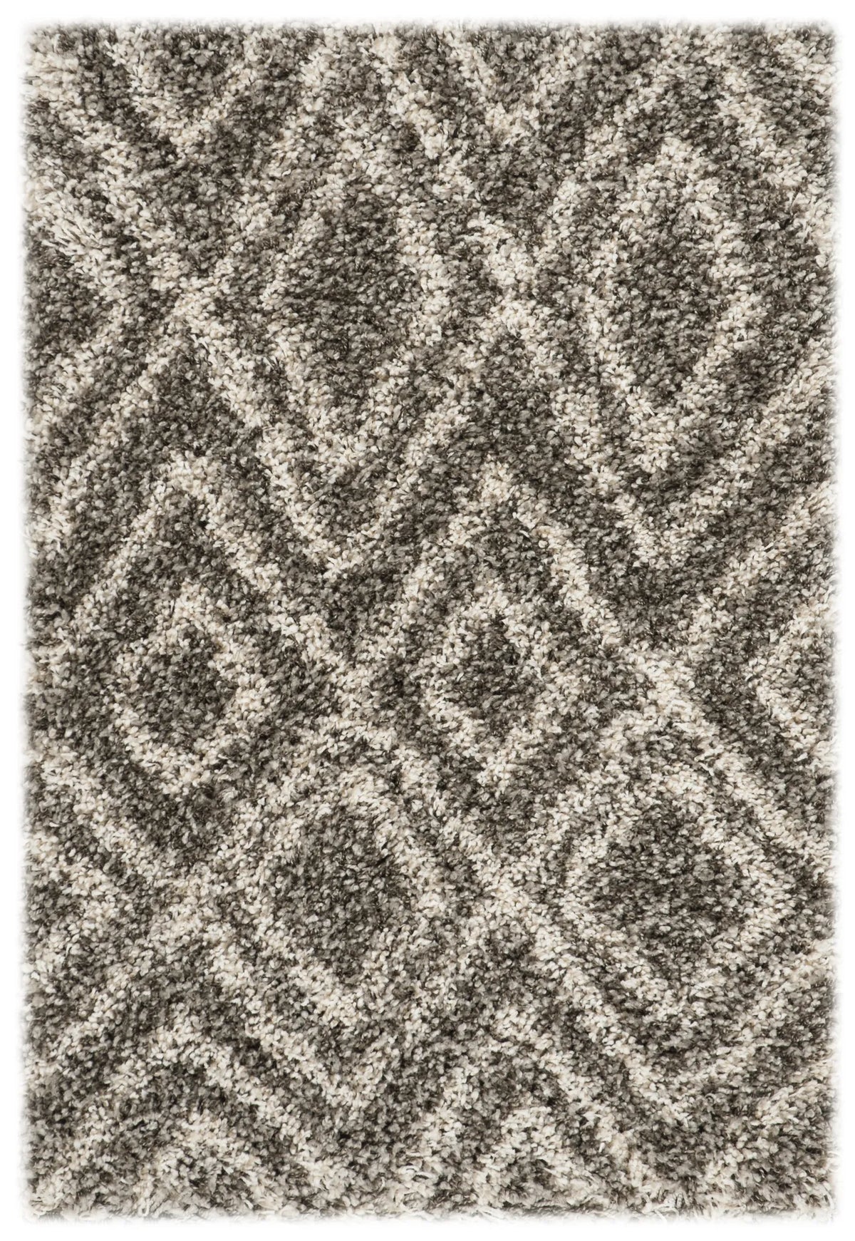 Safavieh Hudson Shag 2'-0" x 3'-0" Rug in Grey / Ivory