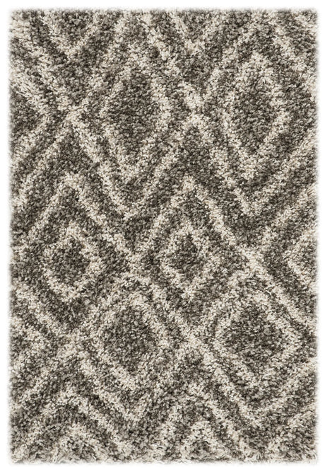 Safavieh Hudson Shag 2'-0" x 3'-0" Rug in Grey / Ivory