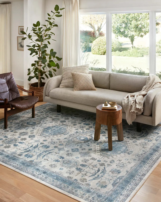 Loloi Heidi Hei-04 Ivory/Ocean Rugs - room scene 1