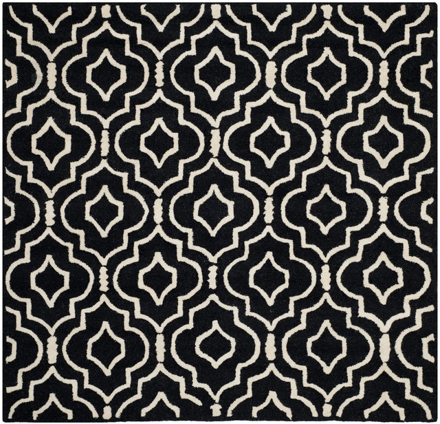 Safavieh Cambridge 6'-0" x 6'-0" Rug in Black / Ivory