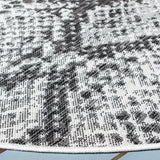 Safavieh Courtyard 6'-7" x 6'-7" Rug in Grey / Black