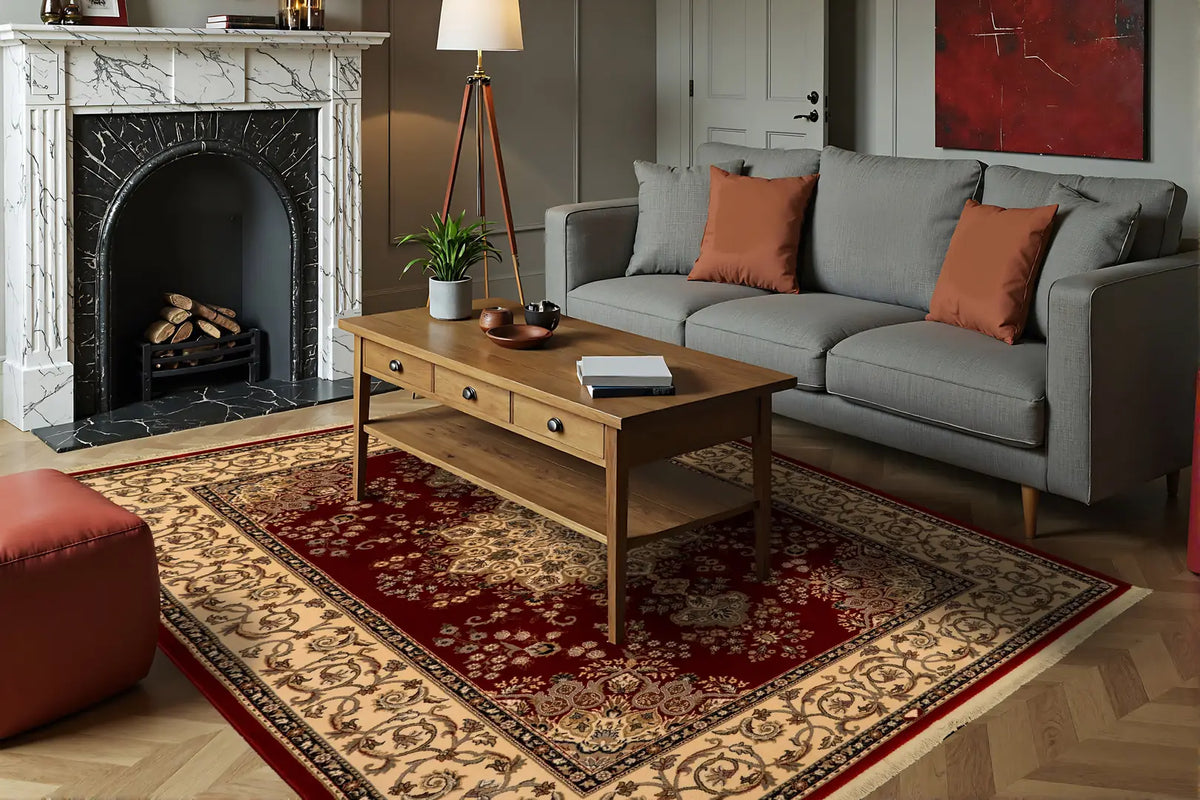 Dynamic Rugs Brilliant 7201 Red Rugs - Room