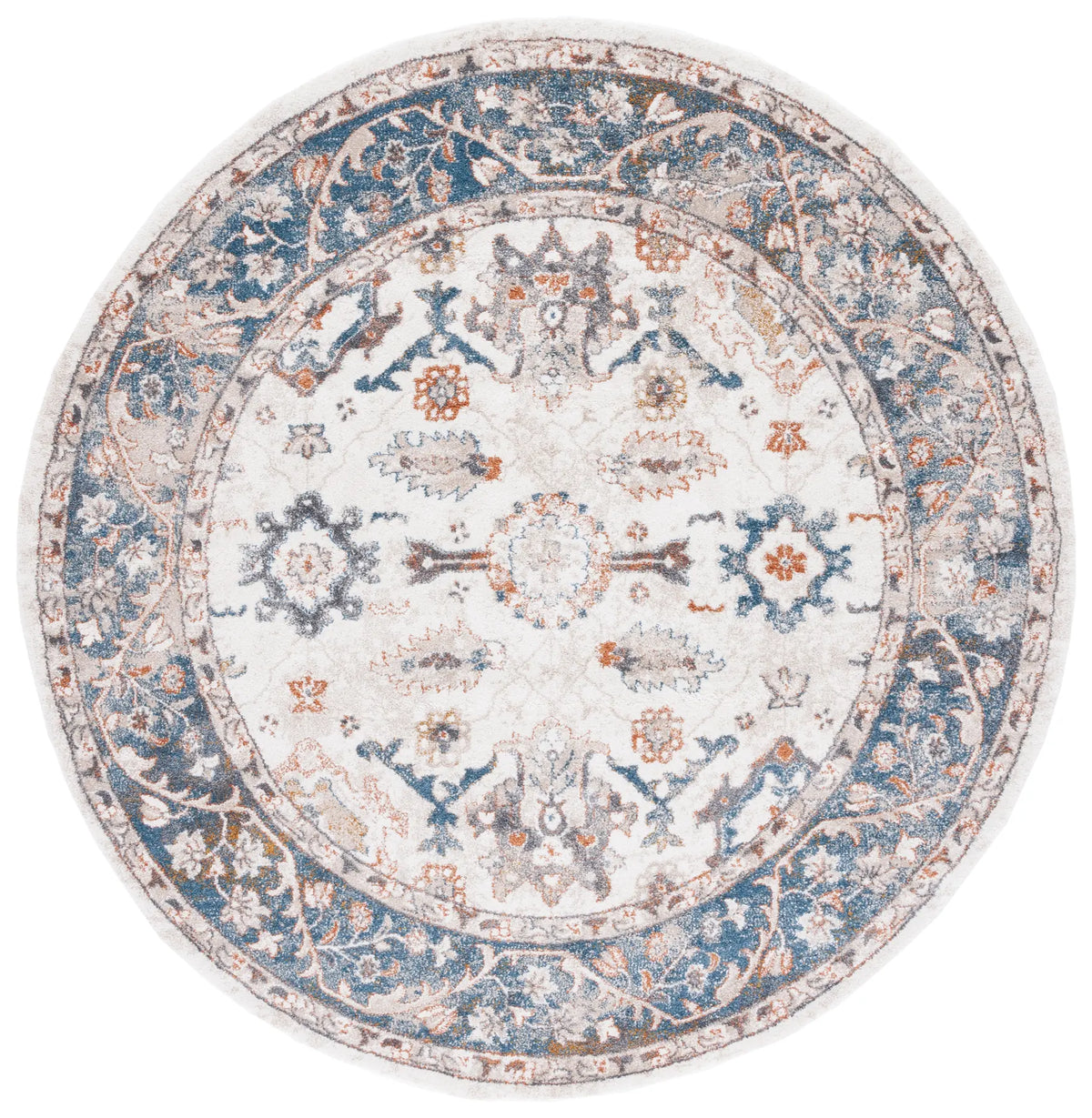 Safavieh Symphony 6'-7" x 6'-7" Rug in Ivory / Navy