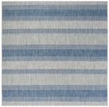 Safavieh Courtyard 6'-7" x 6'-7" Rug in Grey / Navy
