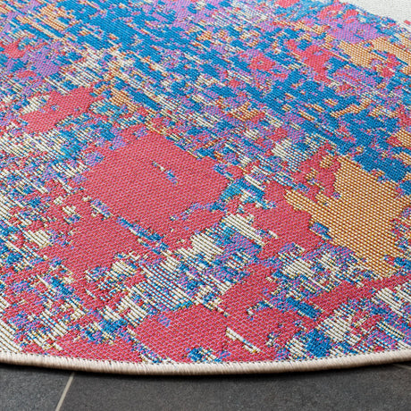 Safavieh Summer 6'-7" x 6'-7" Rug in Blue / Red