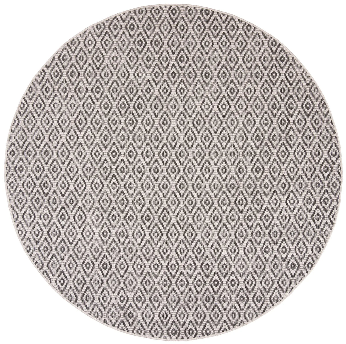 Safavieh Courtyard 6'-7" x 6'-7" Rug in Beige / Black