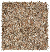 Safavieh Leather Shag 5'-0" x 5'-0" Rug in Beige