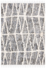 Safavieh Berber Fringe Shag 5'-3" x 7'-6" Rug in Grey / Cream