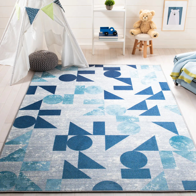 Safavieh Kids Playhouse 200 5'-5" x 7'-7" Rug in Grey / Blue