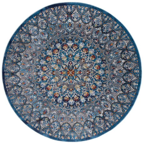 Safavieh Aria 6'-5" x 6'-5" Rug in Navy / Gold