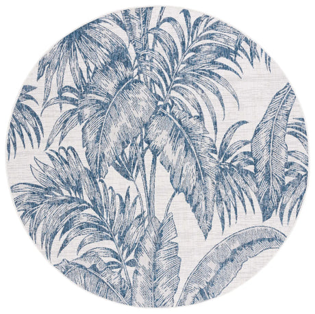 Safavieh Courtyard 6'-7" x 6'-7" Rug in Ivory / Navy