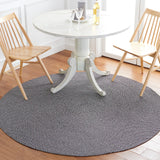 Safavieh Braided 5'-0" x 5'-0" Rug in Black / White