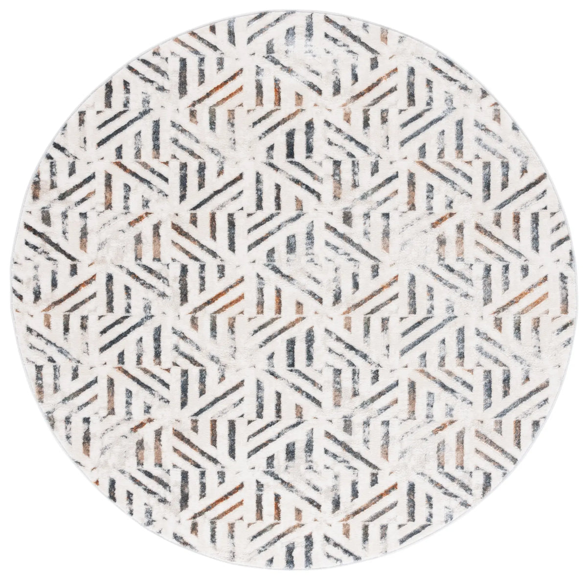 Safavieh Alenia 100 6'-7" x 6'-7" Rug in Ivory / Grey