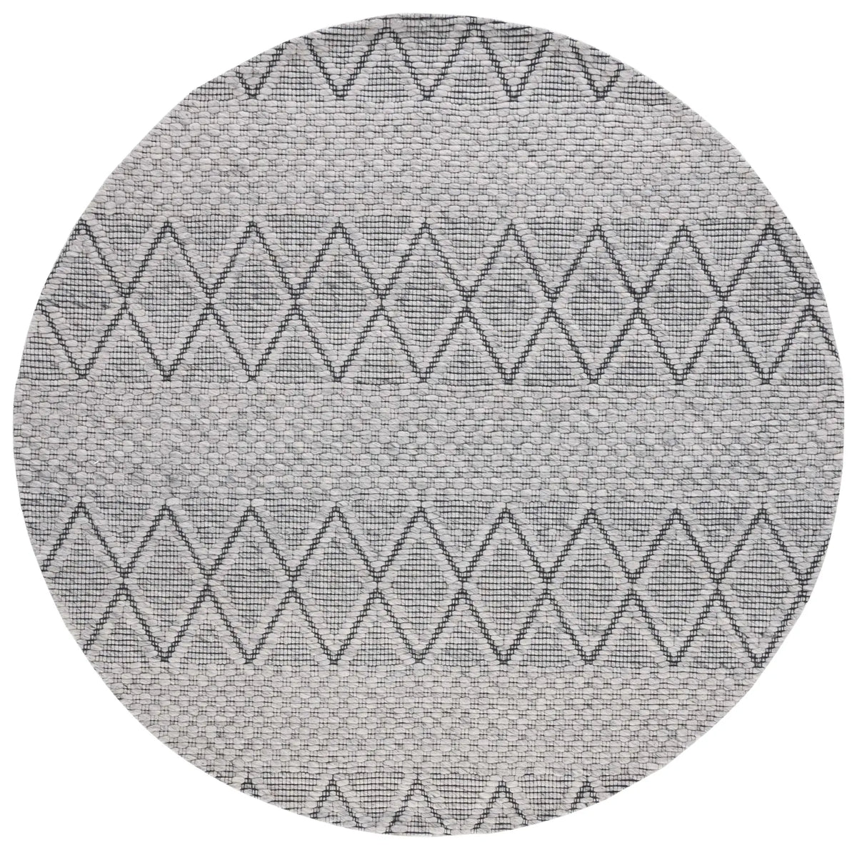 Safavieh Marbella 6'-0" x 6'-0" Rug in Light Grey / Black