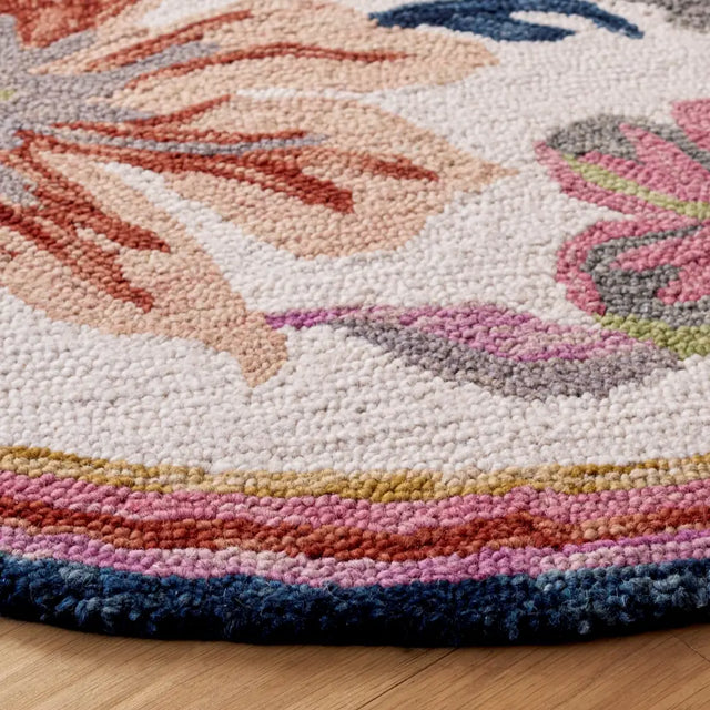 Safavieh Jardin 6'-0" x 6'-0" Rug in Ivory / Rust