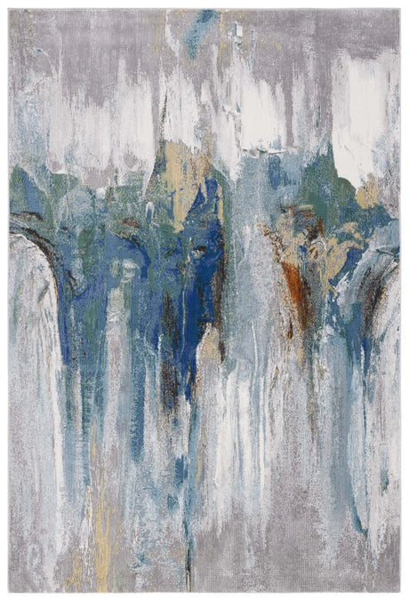 Safavieh Art Studio 4'-0" x 6'-0" Rug in Light Grey / Blue