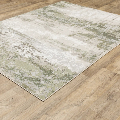 Oriental Weavers Caravan 2061W Beige/ Green Rug - angle detail
