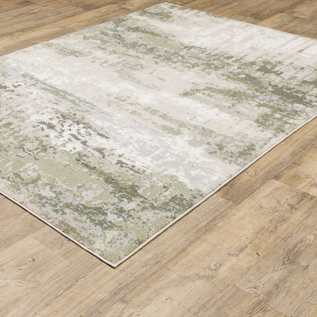 Oriental Weavers Caravan 2061W Beige/ Green Rug - angle detail