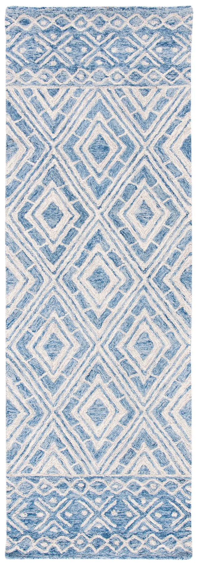 Safavieh Micro-Loop 2'-3" x 7'-0" Rug in Blue / Ivory