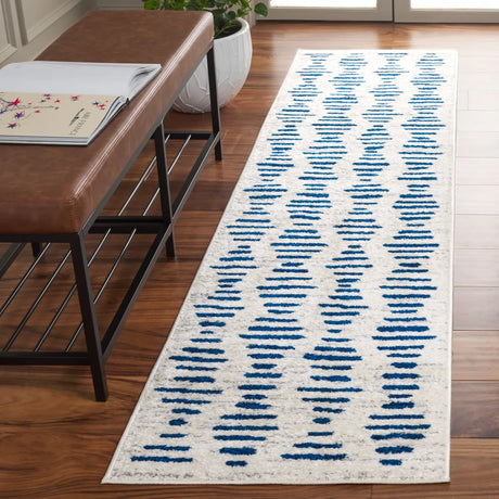 Safavieh Tulum 2'-0" x 8'-0" Rug in Ivory / Navy