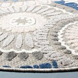 Safavieh Cabana 5'-3" x 5'-3" Rug in Grey / Blue
