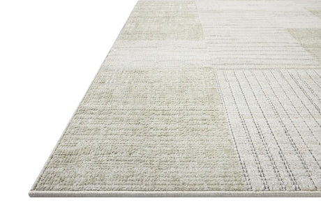 Loloi Roxie ROX-06 Contemporary Power Loomed Linen, Sage Rug - rug corner