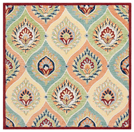 Safavieh Heritage 6'-0" x 6'-0" Rug in Green / Rust