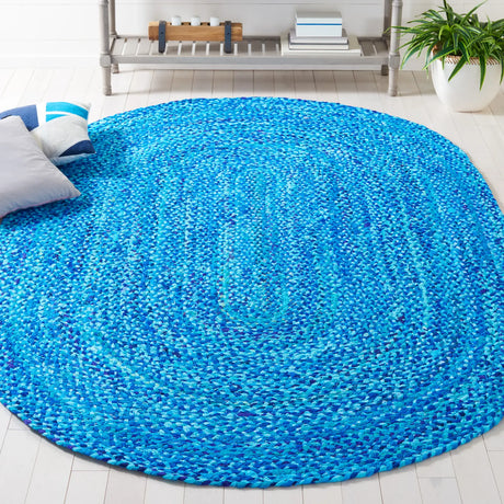 Safavieh Braided 5'-0" x 8'-0" Rug in Turquoise