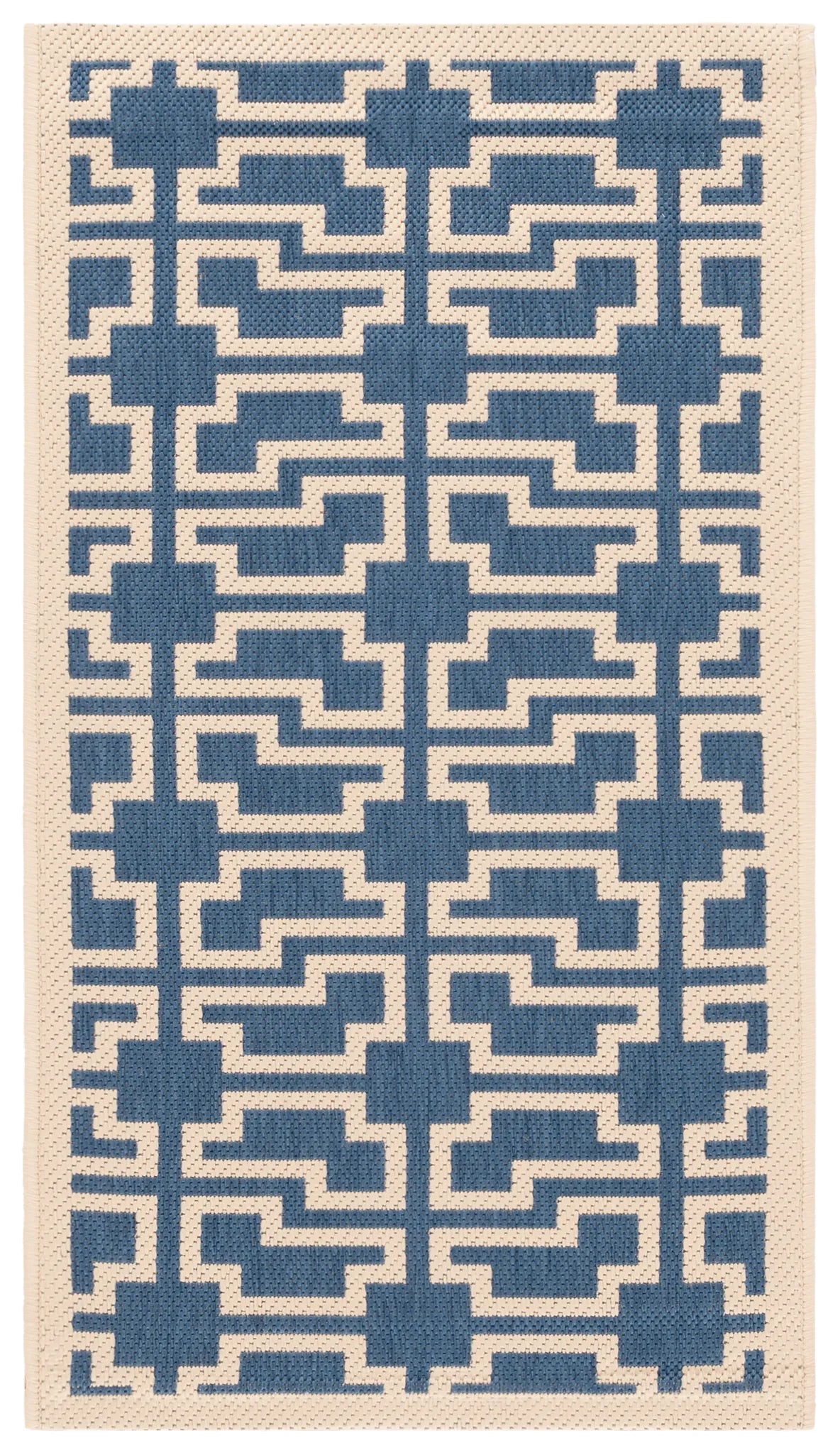 Safavieh Courtyard 2'-0" x 3'-7" Rug in Blue / Beige