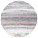 Safavieh Berber Shag 7'-0" x 7'-0" Rug in Blue Rust / Ivory