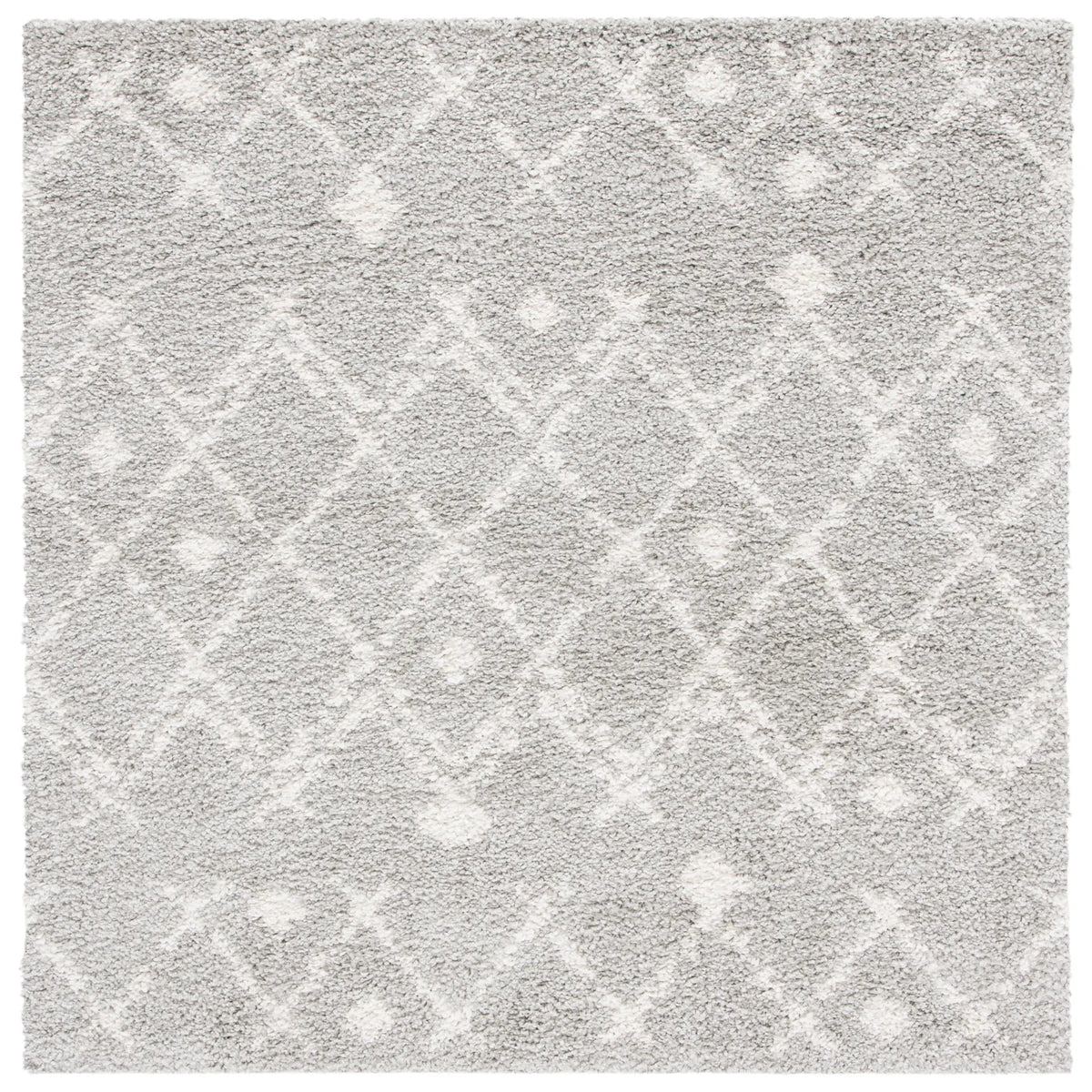Safavieh Berber Shag 5'-1" x 5'-1" Rug in Light Grey / Cream