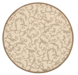 Safavieh Courtyard 5'-3" x 5'-3" Rug in Natural / Brown