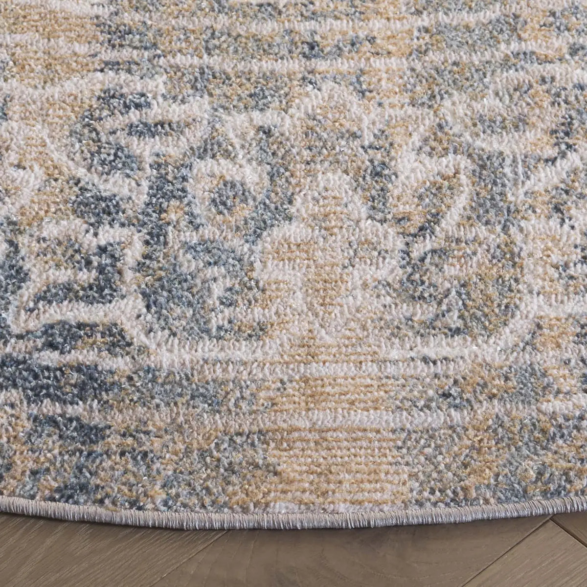 Safavieh Blair Washable 6'-7" x 6'-7" Rug in Ivory / Blue