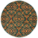 Safavieh Heritage 6'-0" x 6'-0" Rug in Green / Orange
