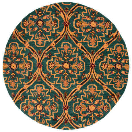 Safavieh Heritage 6'-0" x 6'-0" Rug in Green / Orange
