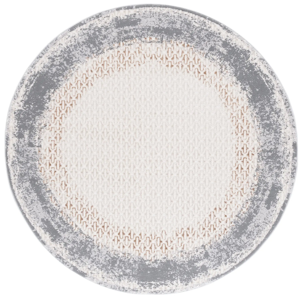 Safavieh Alenia 100 6'-7" x 6'-7" Rug in Ivory / Grey