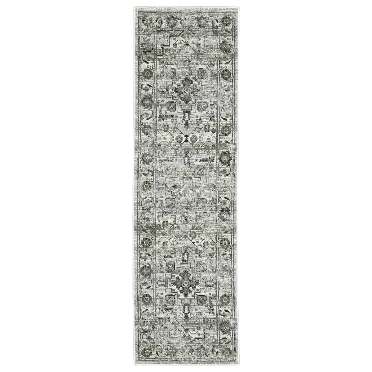 Oriental Weavers Gemini 020Z2 Grey/ Blue Rug - runner