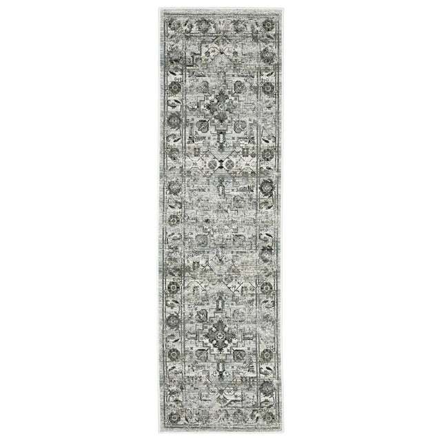 Oriental Weavers Gemini 020Z2 Grey/ Blue Rug - runner