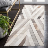 Safavieh Studio Leather 2'-3" x 7'-0" Rug in Grey / Brown