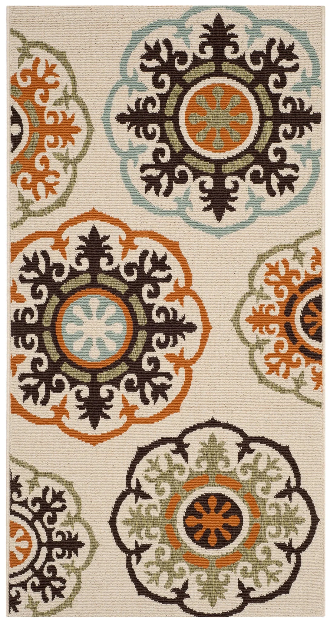 Safavieh Veranda 2'-7" x 5'-0" Rug in Cream / Terracotta
