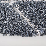 Safavieh Pro Lux Shag 400 6'-7" x 6'-7" Rug in Blue / Creme