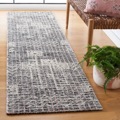 Safavieh Metro 2'-3" x 9'-0" Rug in Black / Ivory