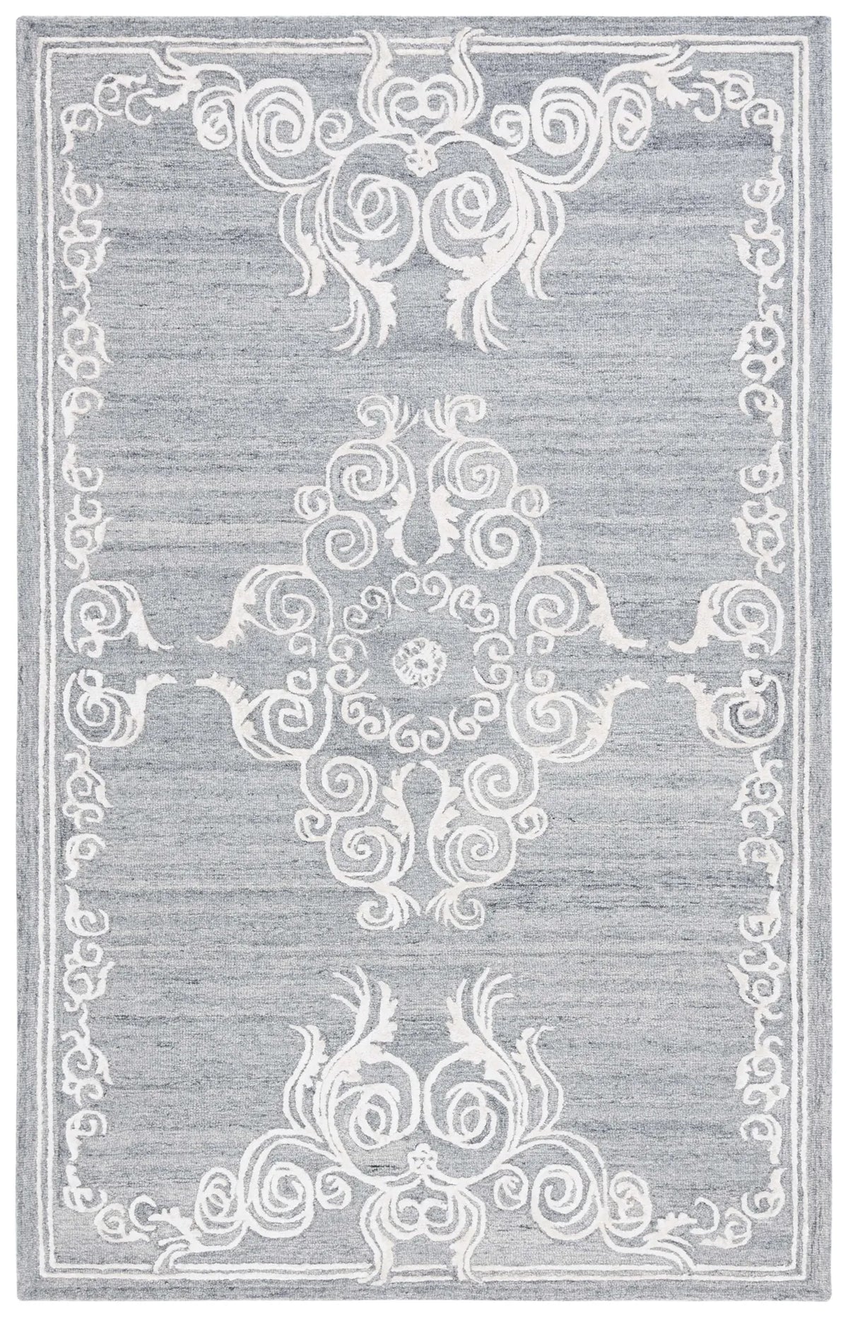 Safavieh Glamour 4'-0" x 6'-0" Rug in Grey / Ivory