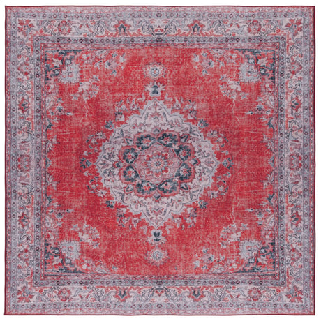 Safavieh Tucson 6'-0" x 6'-0" Rug in Red / Beige