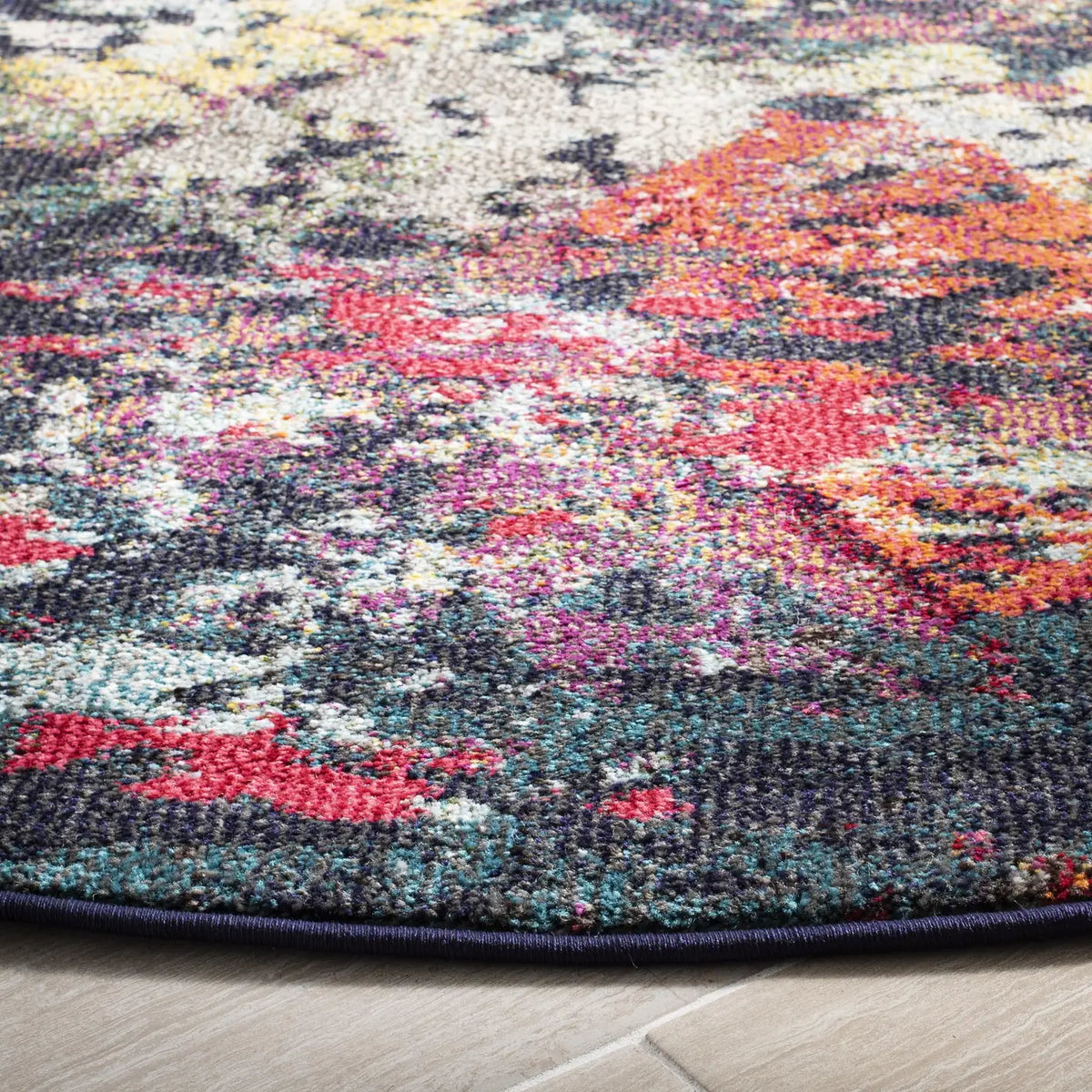 Safavieh Monaco 6'-7" x 6'-7" Rug in Brown / Teal